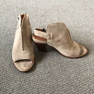 Frye open toe booties